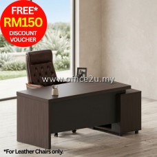 WPL-1814 : WOODPLUS SERIES EXECUTIVE TABLE SET C/W SIDE CABINET (FREE RM150 DISCOUNT VOUCHER)